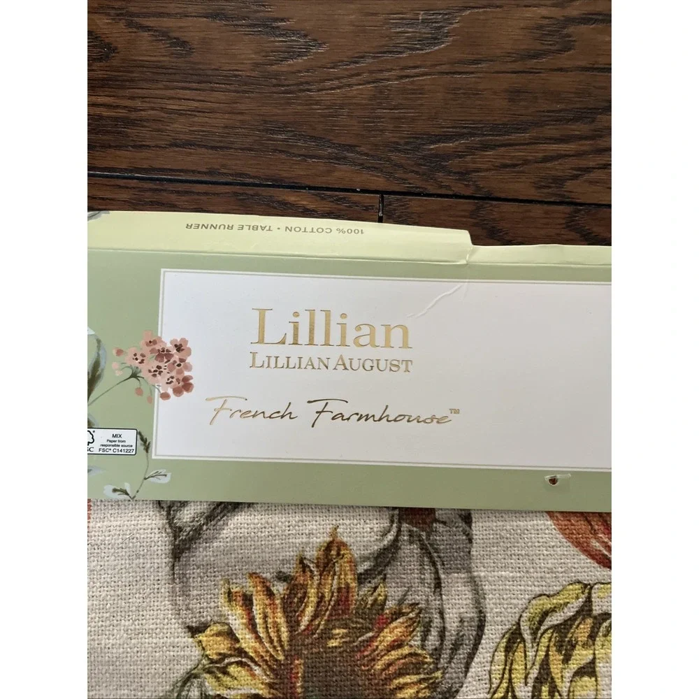 LILLIAN AUGUST Table Runner Fall Pumpkins Farmhouse Autumn 16 by 72